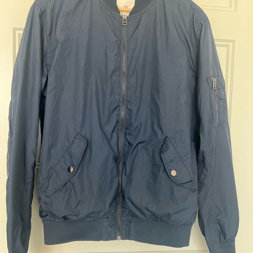 H&M Blue Bomber Jacket